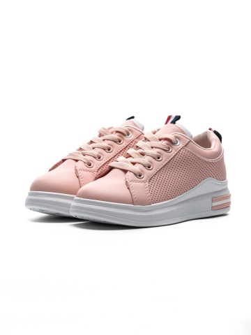 Pantofi sport fete roz din piele ecologica Vespera