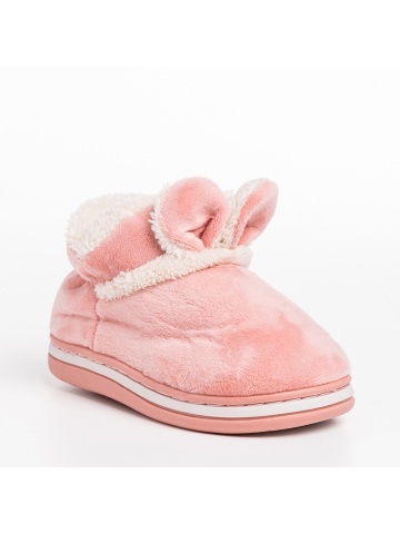 Papuci copii roz din material textil Paco