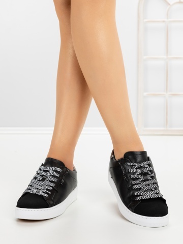 Sneakers dama negri din piele ecologica Eqacria - Img 2
