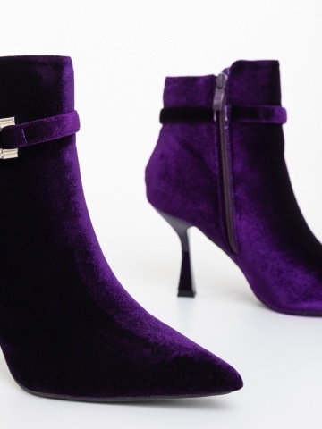 Botine dama mov din material textil Laeva - Img 5
