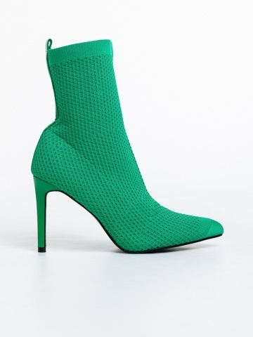 Botine dama verzi din material textil Zemfira - Img 2
