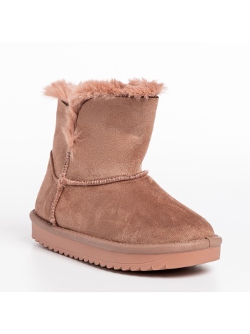 Cizme copii roz din material textil Sigrid