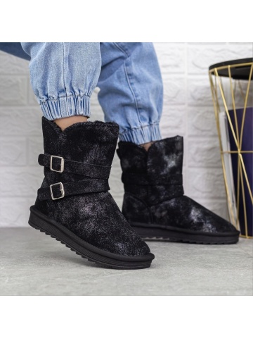 Cizme dama negre din material textil Vivara