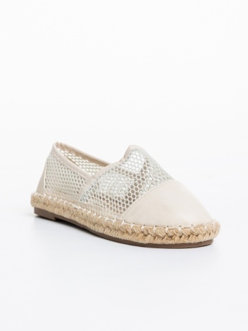 Espadrile copii bej din piele ecologica si material textil Guapissima - Img 5