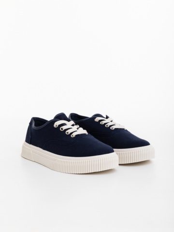 Pantofi sport barbati albastri inchis din material textil Macario
