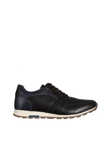 Pantofi sport barbati negri din piele ecologica Terrence