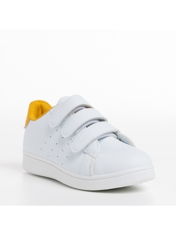 Pantofi sport copii Lamy albi cu galben