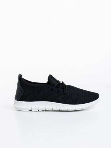Pantofi sport copii negri din material textil Winda - Img 2