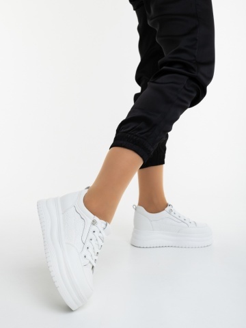 Pantofi sport dama albi din piele naturala Altana