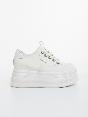Pantofi sport dama albi din piele naturala Mionna - Img 4