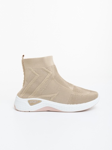 Pantofi sport dama bej din material textil Astera - Img 4