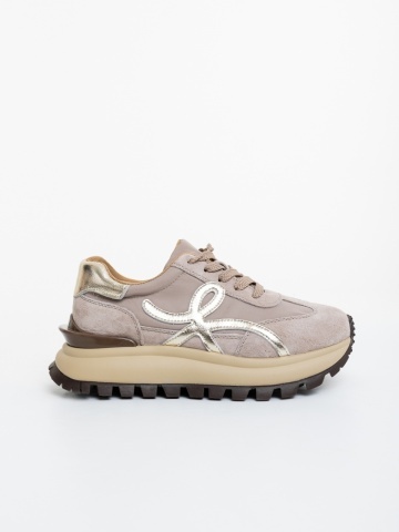 Pantofi sport dama bej din piele naturala Talinda - Img 4