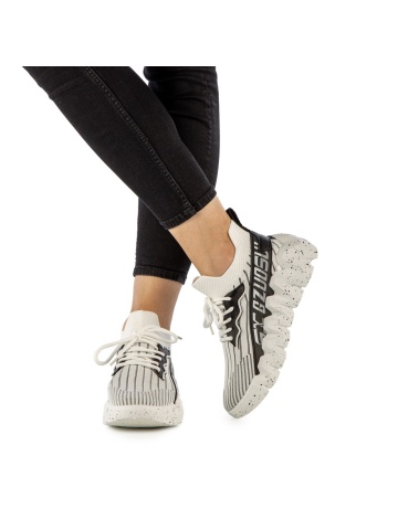 Pantofi sport dama Britany albi - Img 2