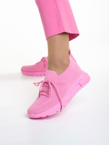Pantofi sport dama fucsia din material textil Dasa - Img 2