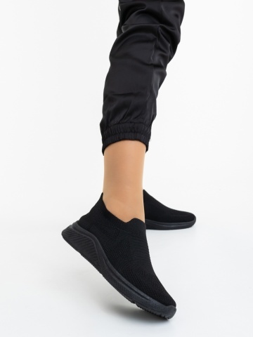 Pantofi sport dama negri din material textil Elesea