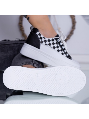 Pantofi sport dama negri din piele naturala Emaerrys - Img 5