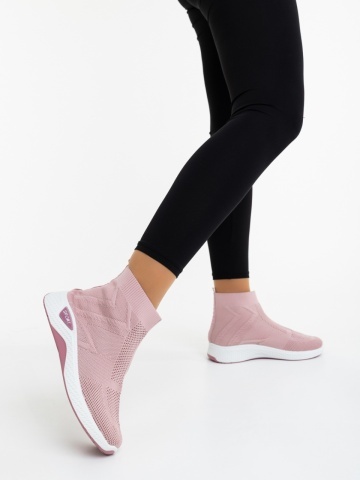 Pantofi sport dama roz din material textil Astera - Img 2