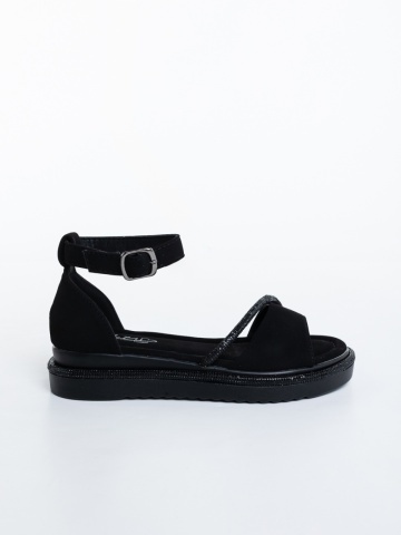 Sandale copii negre din material textil Evanta