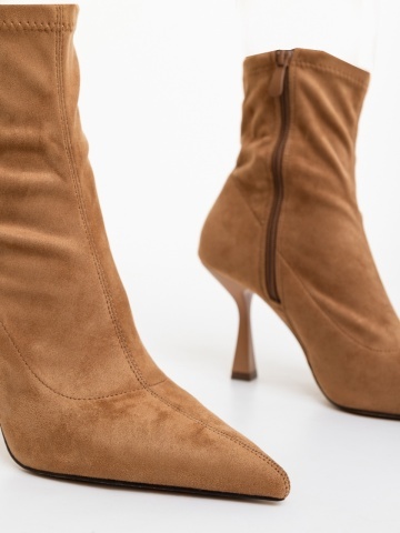 Botine dama bej din material textil Adisia - Img 7
