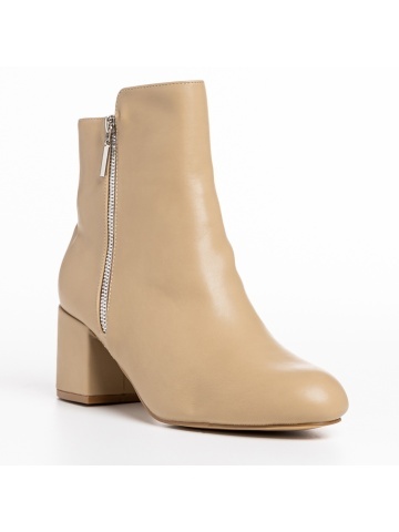 Botine dama bej din piele ecologica Everlee