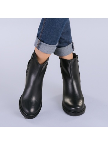 Botine dama piele Figo negre - Img 4