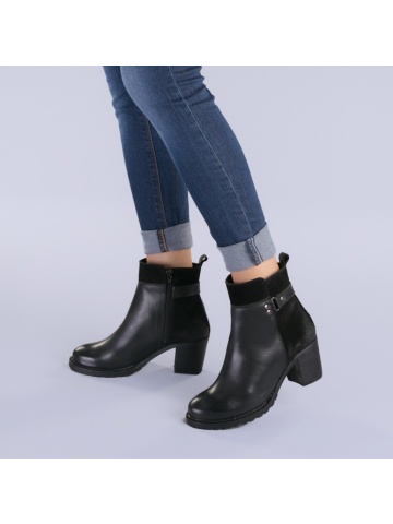 Botine dama piele Sena negre