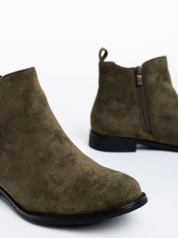 Botine dama verzi din material textil Sauda - Img 5