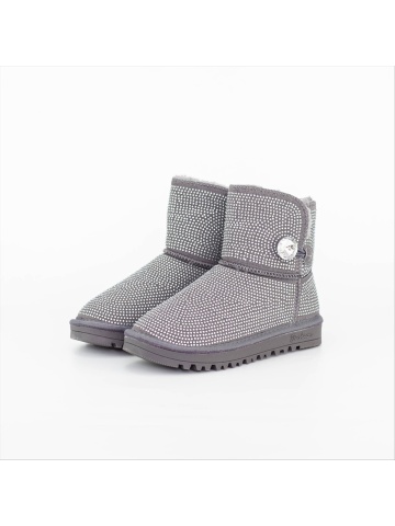Cizme dama gri din material textil Antara