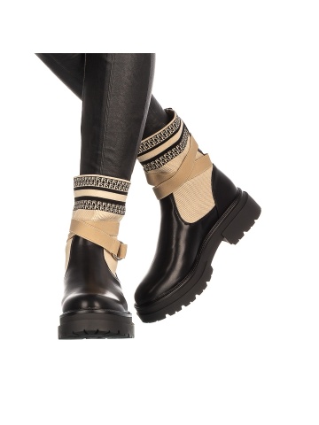 Cizme dama Jarilla negre cu beige