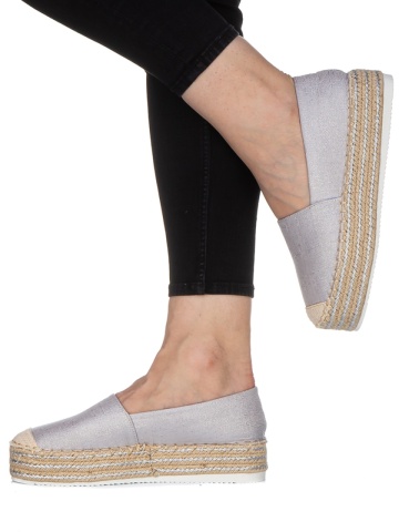 Espadrile dama Drina argintii - Img 2