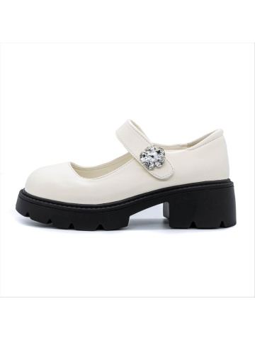 Pantofi casual dama bej din piele ecologica Jeannin - Img 3