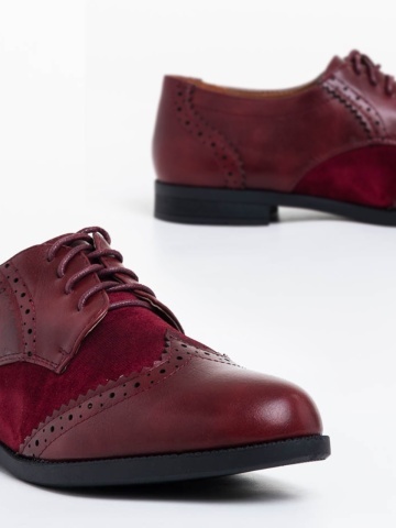 Pantofi dama grena din piele eologica Briar - Img 3