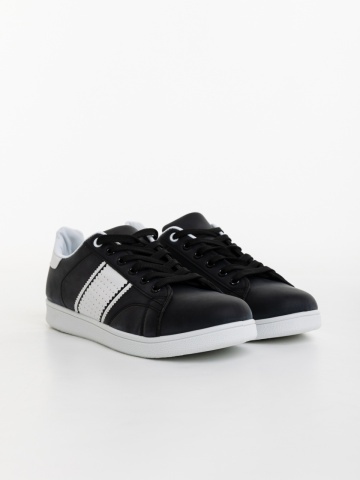 Pantofi sport barbati negri din piele ecologica Jelka