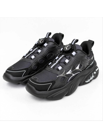 Pantofi sport barbati negri din piele ecologica si material textil Mirov - Img 4