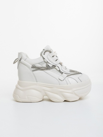 Pantofi sport dama bej din piele ecologica Afara - Img 4