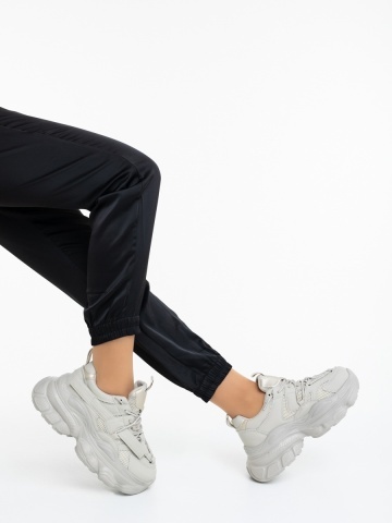 Pantofi sport dama gri din piele ecologica Valenta - Img 2