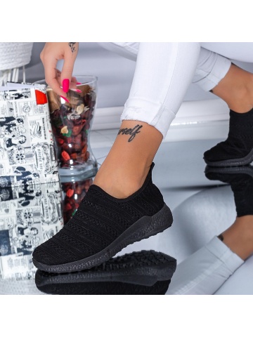 Pantofi sport dama negri din material textil Daerrys - Img 3