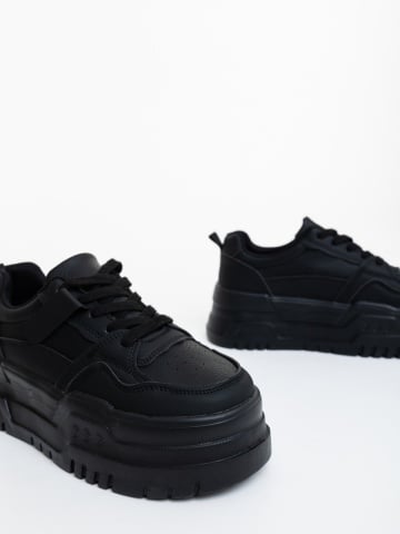 Pantofi sport dama negri din piele ecologica Alluva - Img 5