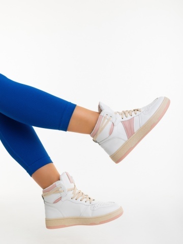 Pantofi sport dama roz din piele ecologica Jocelin
