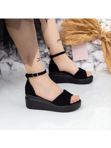 Sandale dama negre din piele ecologica Dianne