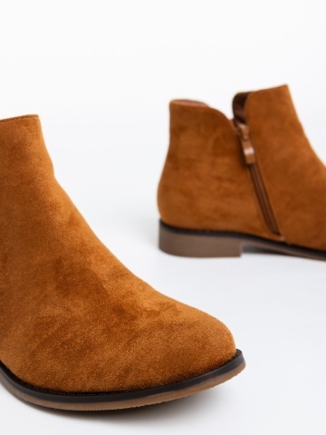 Botine dama camel din material textil Sharyl - Img 5