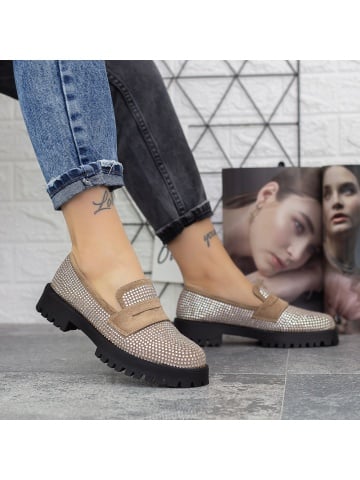 Pantofi casual dama kaki din material textil Ebzren