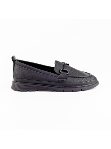 Pantofi casual dama negri din piele ecologica Fidora - Img 5