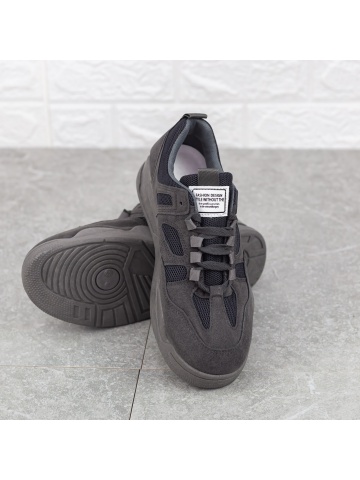Pantofi sport barbati gri din material textil Larsen - Img 3