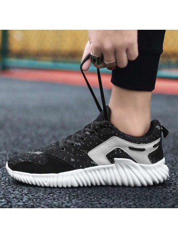 Pantofi sport barbati negri din material textil Logran