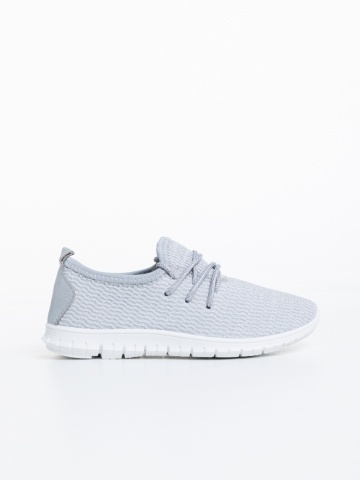 Pantofi sport copii argintii din material textil Winda - Img 2