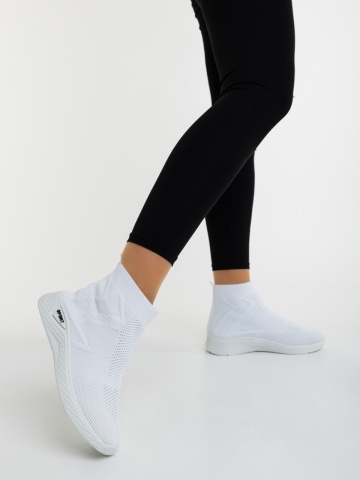 Pantofi sport dama albi din material textil Astera - Img 2
