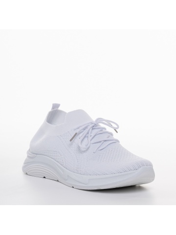 Pantofi sport dama albi din material textil Journi