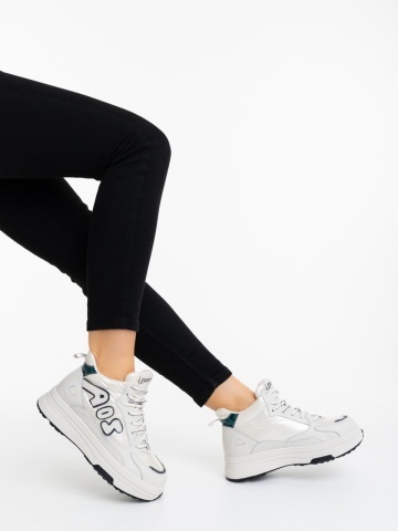 Pantofi sport dama bej din piele ecologica Talela