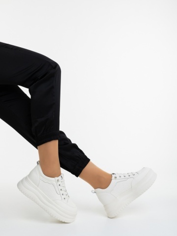 Pantofi sport dama bej din piele naturala Altana